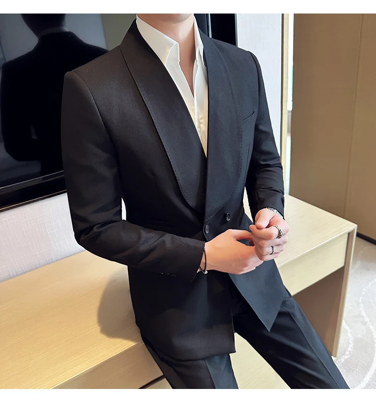 Title 7, Terno Casual Masculino Verde com Abotoamento Du...