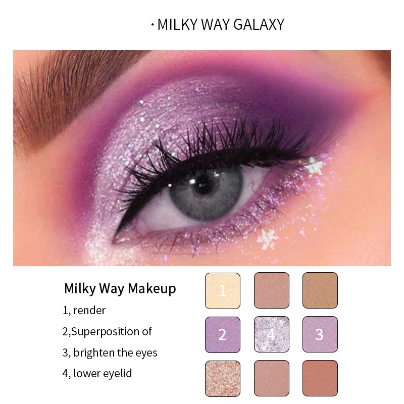 Long Lasting Matte Pearl Glitter 9 Color Eyeshadow Palette for creating stunning eye looks that last all day. Perfect fo — photo 5