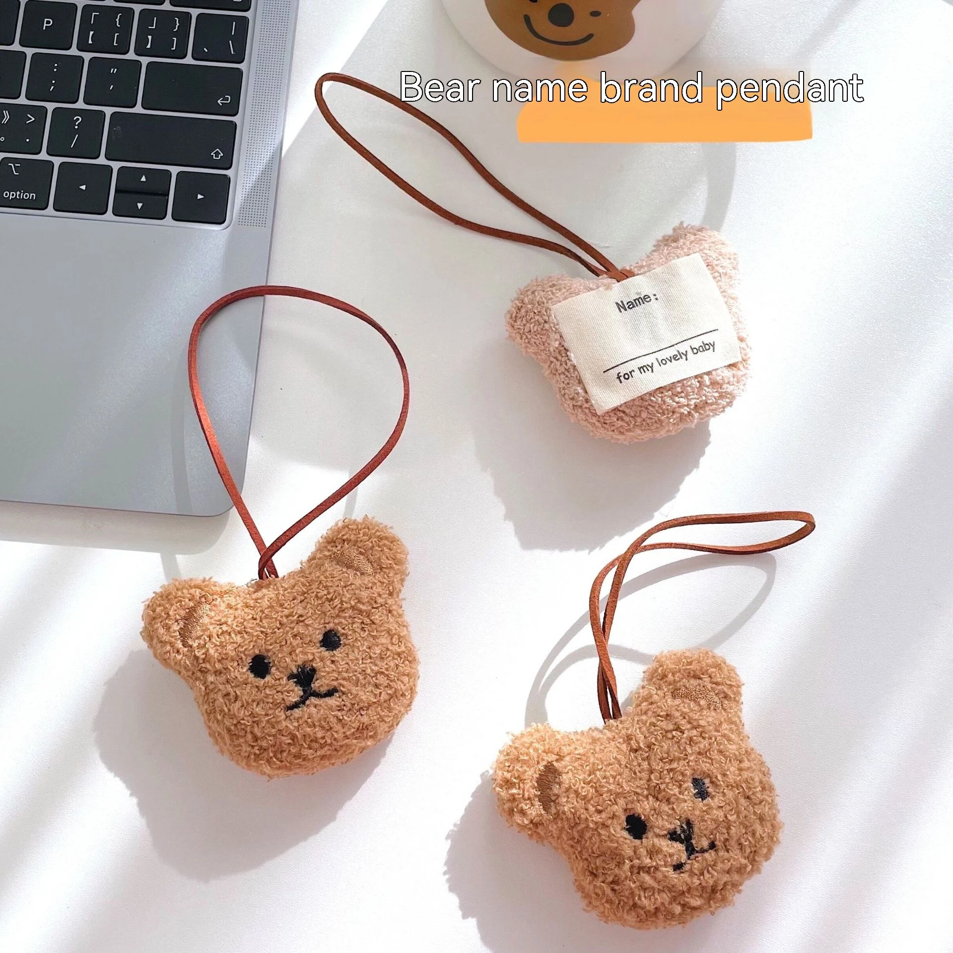 Ins Cute Cartoon Plush Bear Children's Name Plate Pendant Personalized Gift Soft Toy Tag for Baby Nursery — photo 15