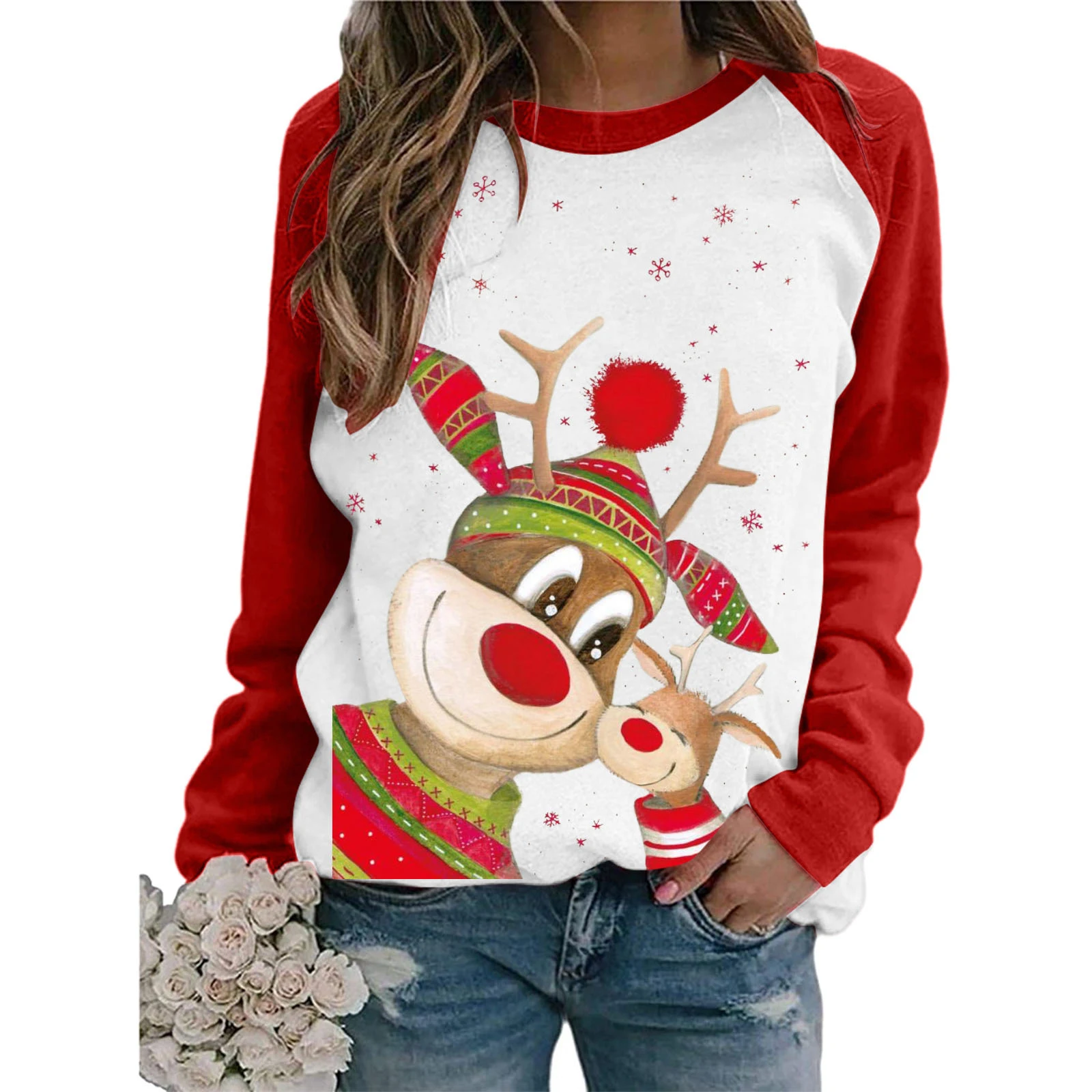 Title 8, Crew Neck Casual Christmas T-shirt