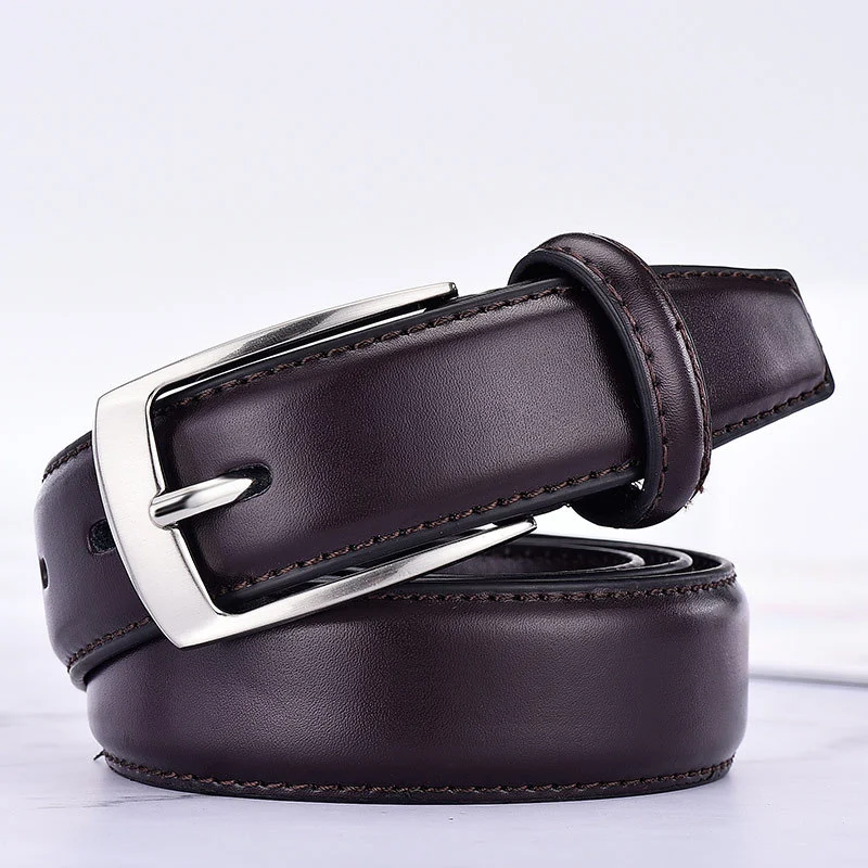 Title 6, Leather pin buckle casual mens belt