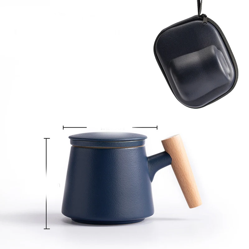 Creative and Simple Ceramic Office Cup with Wooden Handle. Enjoy your coffee or tea at your desk with this stylish and f — photo 15