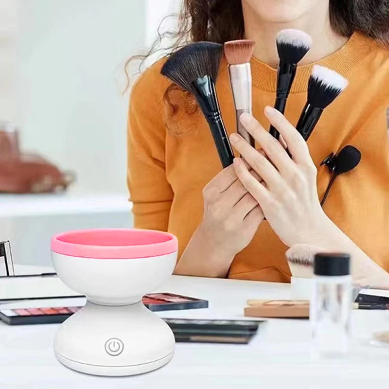 Portable USB Makeup Brush Cleaner Machine Electric Cosmetic Brush Cleaning Washing Tools Automatic Clean Makeup Brushes — photo 4