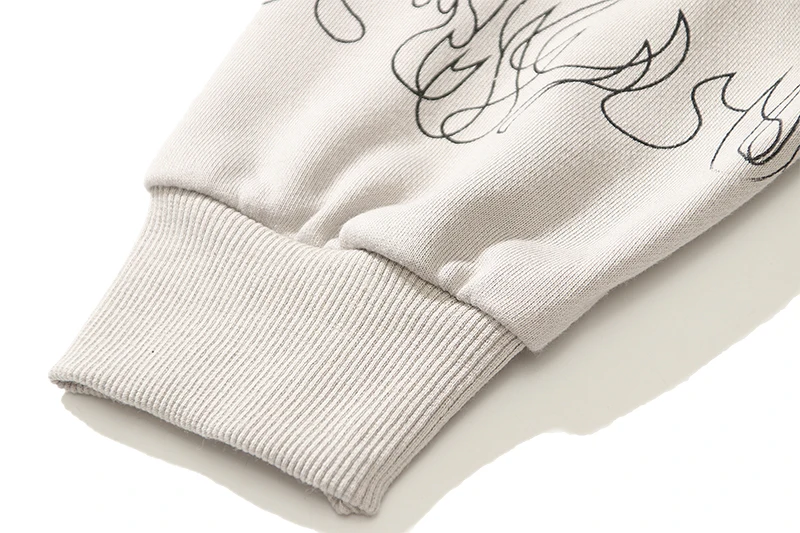 Title 15, Loose Autumn And Winter Couple Print Pullover S...