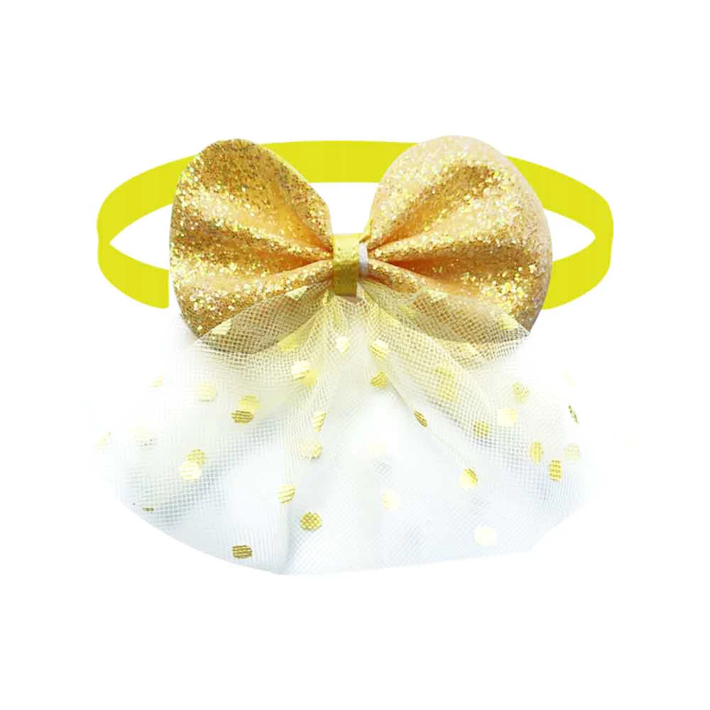 Title 6, 50/100PCS Dog Hair Bows 2022 NEW Flash Skirt Tr...