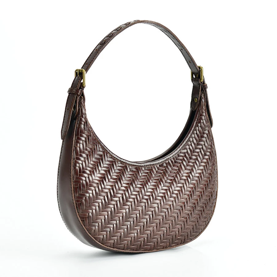 Bolsa de ombro retrô em couro bovino de primeira camada Leve seus pertences com elegância e segurança, design vintage e durabilidade garantida. — foto 1