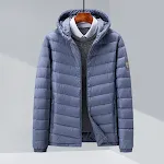 Men's Thin Hood Down Jacket Trendy Korean Slim Fit White Duck Down Lightweight Warm Stylish and comfortable for everyday — photo 6