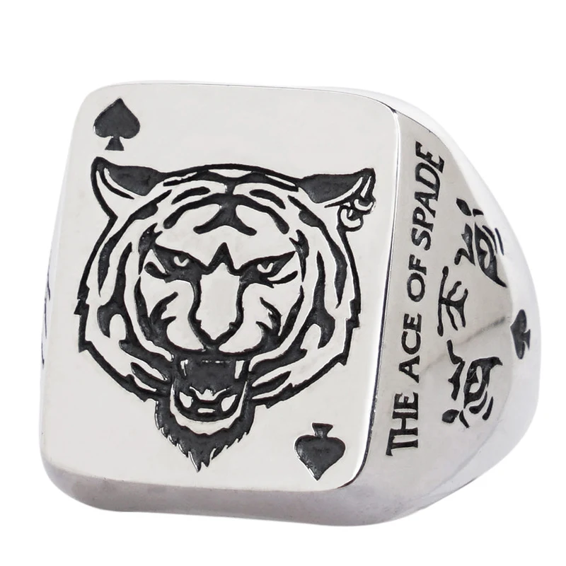 Title 3, Anel de prata Spade Ano do Tigre do Zodíaco Chinês