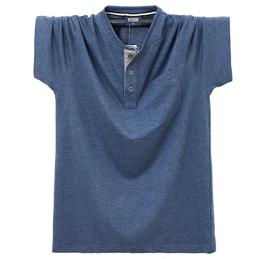 Title 7, Mens Thin Short Sleeve T-shirt Collar Buckle R...