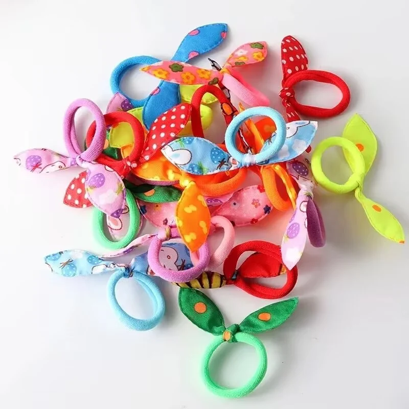 Faixa de cabelo infantil elástica Orelhas de coelho fofas Acessórios de cabelo para crianças Confortável e seguro para penteados infantis — foto 6
