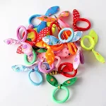 Faixa de cabelo infantil elástica Orelhas de coelho fofas Acessórios de cabelo para crianças Confortável e seguro para penteados infantis — foto 6