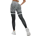 Dames fitness broek met luipaardprint perzik voor de heupen. Vormt je figuur en is ideaal voor sporten, comfortabel en modieus. — foto 3