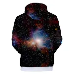 Felpa con cappuccio stampata in digitale 3D con stelle autunnali e invernali, calda e confortevole, perfetta per l'inverno, design moderno. — foto 3
