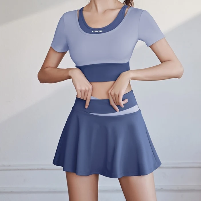 Quick-drying Anti-exposure Running Fitness Skirt. Designed for comfort and protection during your runs and workouts. Per — photo 17