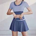 Quick-drying Anti-exposure Running Fitness Skirt. Designed for comfort and protection during your runs and workouts. Per — photo 17