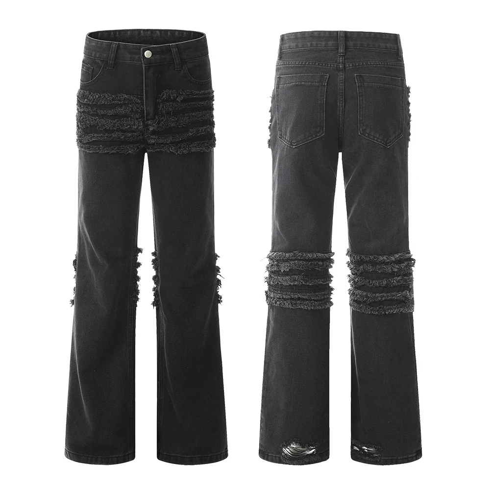 Niche Loose Denim Trousers Men's Design Sense Comfortable relaxed fit denim pants for men stylish and trendy perfect for — photo 12
