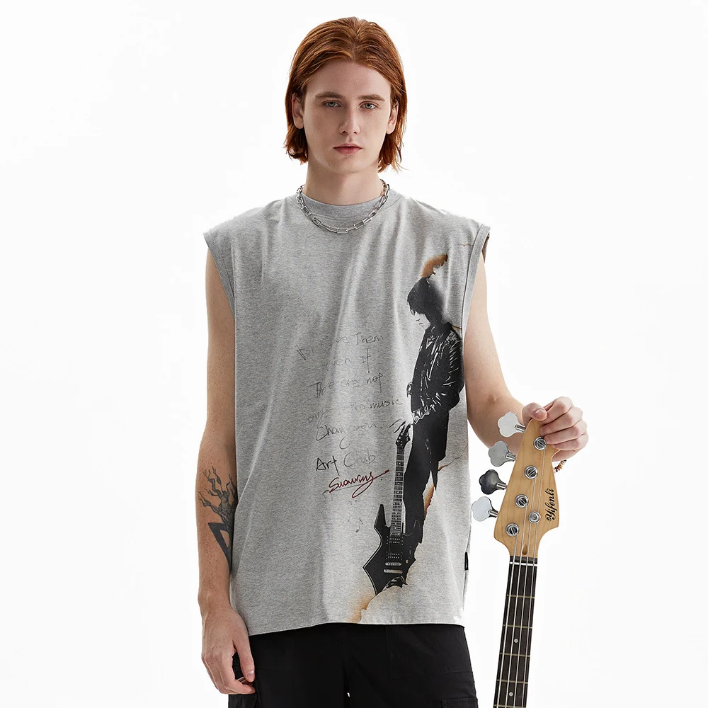 Colete casual masculino com estampa hip hop personalizada, perfeito para um visual urbano e moderno. Conforto, estilo único e personalidade. — foto 12