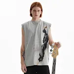 Colete casual masculino com estampa hip hop personalizada, perfeito para um visual urbano e moderno. Conforto, estilo único e personalidade. — foto 12