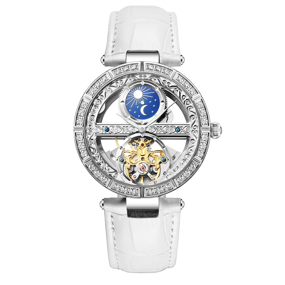 Luxe dameshorloge voor zakenvrouwen, hol en creatief. Stijlvol en elegant voor de moderne zakenvrouw. Maak een statement met dit horloge. — foto 5