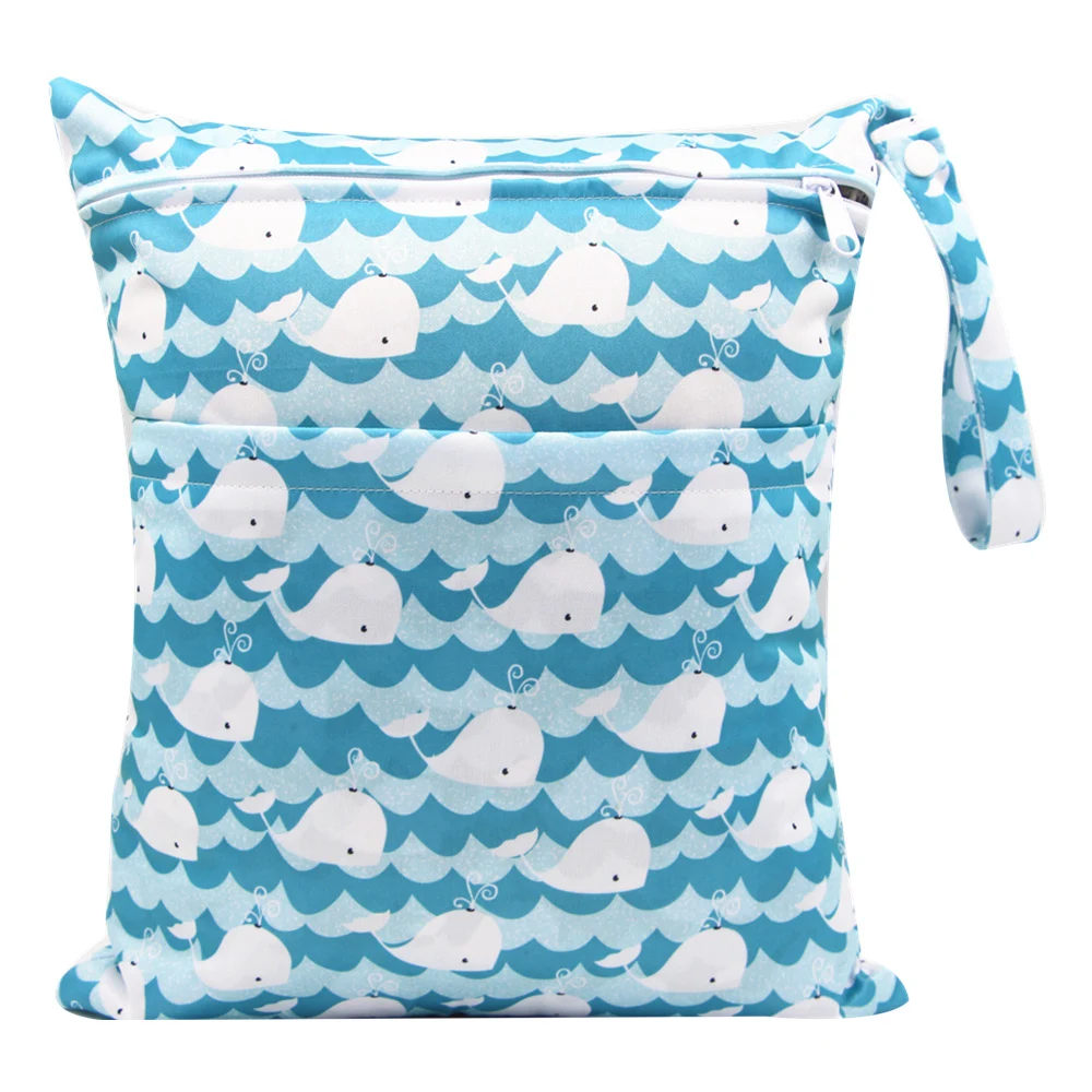 Bolsa de fraldas com centenas de cores, bolsos duplos, armazenamento de fraldas e bolsa para molhados 30X36 para bebês. — foto 4