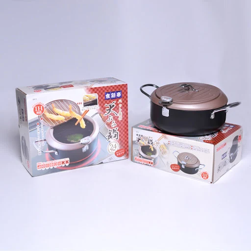 Title 8, Household Tempura Deep Frying Pan With Thermome...