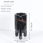 Black Golden Flower Vase Short