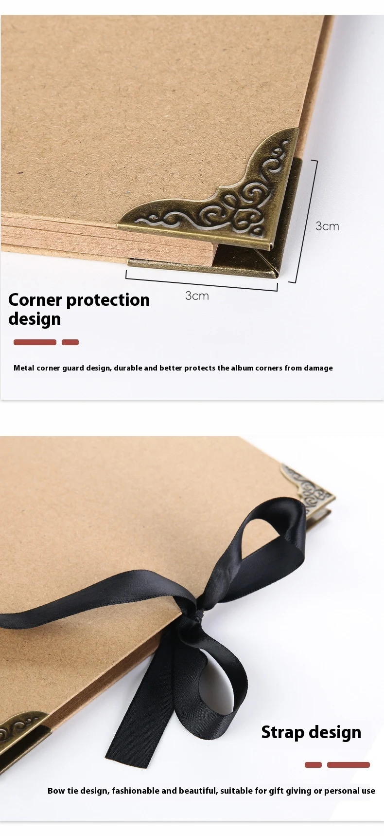 New DIY Album Retro Corner Protector Album Creative Coil Scrapbook Handmade Gift Manual for memories and creative journa — photo 8