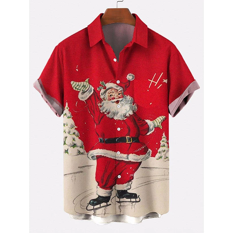 Title 6, Europese maat 3D kerstshirt heren. Drukkerige k...