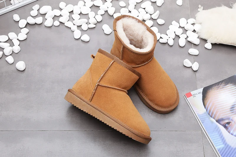 Title 11, Botas de neve femininas curtas, forradas com fl...