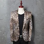 Jaqueta de terno estampada masculina plus size estilo europeu e americano, casual coreana, para primavera e outono, ideal para o dia a dia. — foto 7