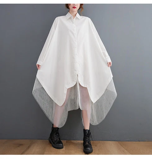 Title 22, Loose False Two Pieces Large Swing Irregular St...