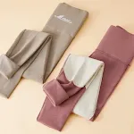 Winter High Waist Knee-pad Leggings Fashion Warm Double-sided Frosted Pants Solid Slim Trousers Women Clothing — photo 5