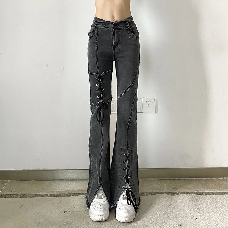Small Design Sense Lace Up Micro Denim Women's Shoes, offering a stylish and comfortable design for everyday wear, perfe — photo 3