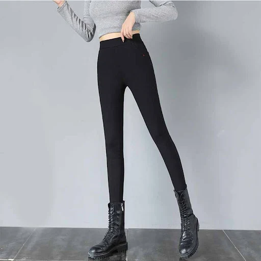 Title 1, Zwarte dames leggings met hoge taille Strakke p...