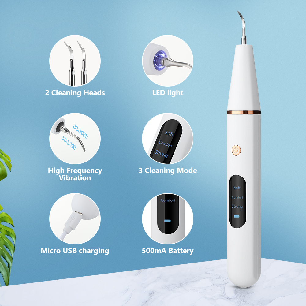 Nieuwe Ultrasone Elektrische Tandsteenverwijderaar voor Thuis Gebruik. Direct Schoon, Wittere Tanden en een Gezonde Mond. — foto 6