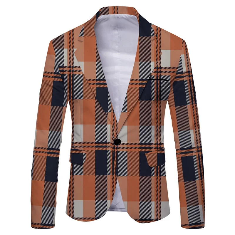 Men's Casual Slim-fitting Suit Top – A versatile and stylish blazer perfect for a modern look. Comfortable fit for both — photo 4
