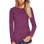 T-shirt da donna tinta unita elasticizzato, vestibilità slim, scollo rotondo. Un capo essenziale per ogni guardaroba, perfetto per un look casual e chic. — foto 19