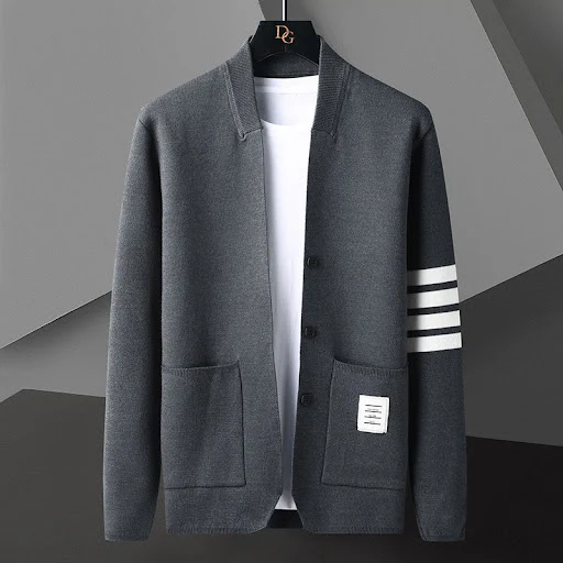 Title 2, Mens fashion cardigan long sleeve sweater knit...