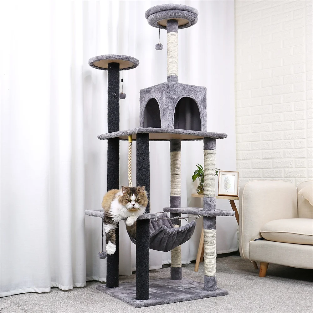 Title 51, Multi-Level Cat Tree Condo Furniture with Sisal...