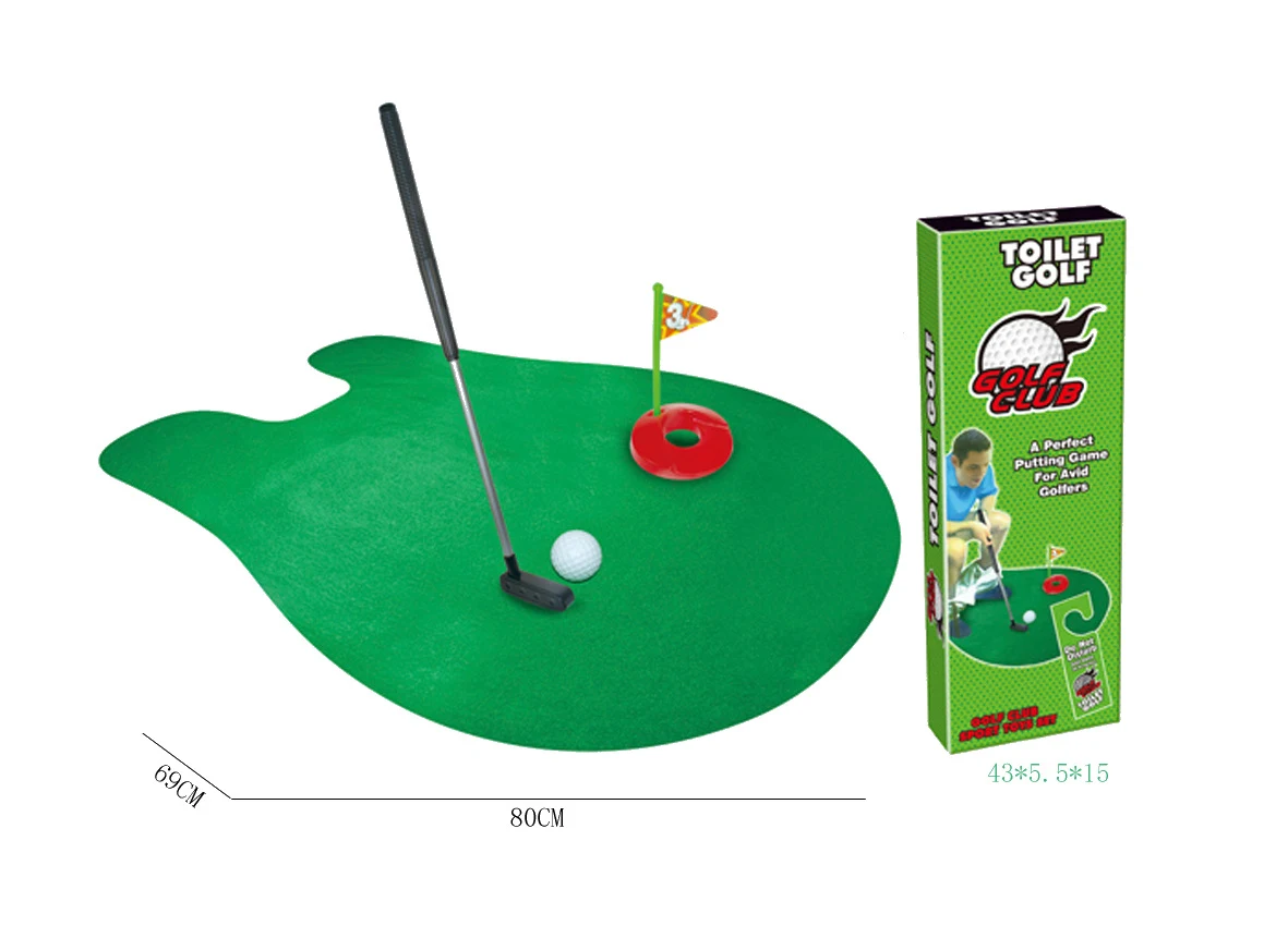 Children's Toilet Golf Sport Fitness Court Outfit. Mini toilet golf toy for fun indoor sports, improving aim and practic — photo 12