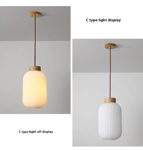 Title 5, Retro Bedroom Chinese Wooden Pendant Light Illu...