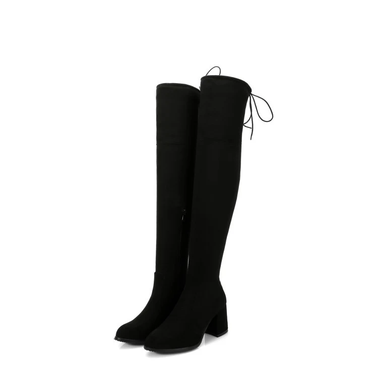 Title 6, Winter warm high-heeled thick-heeled over-the-k...