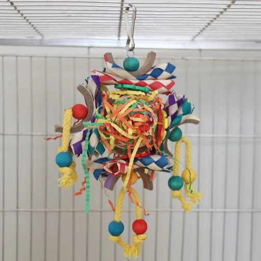 Title 1, Colorful Vine Paper Tube Bird Cage Decorative P...