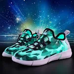 Parent child flash shoes sneakers offering fun and safety. These light-up sneakers are ideal for play, providing visibil — photo 4