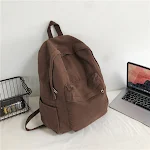Mochila de lazer feminina em lona lavável. Confortável, espaçosa e fácil de limpar. Perfeita para uso diário, viagens e atividades ao ar livre. — foto 3
