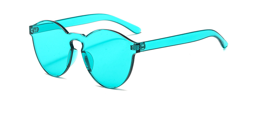 Gafas de sol transparentes de gelatina unidas sin marco, 12 colores, gafas de color caramelo de Europa y América, película marina integrada — foto 4