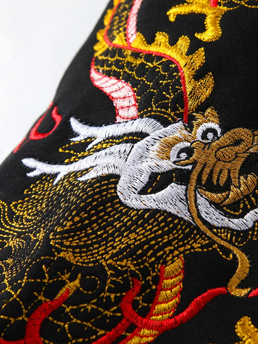 Title 5, Chinese Style Embroidery Dragon Pattern Sweater...