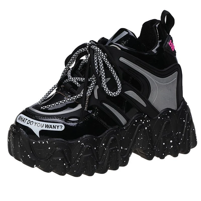 Tênis Chunky Feminino Plataforma com Cadarço Sola Grossa Calçados da Moda para um visual moderno e confortável — foto 2