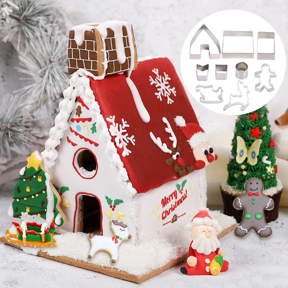 Title 2, Christmas Cookie Mold for Festive Decorations a...