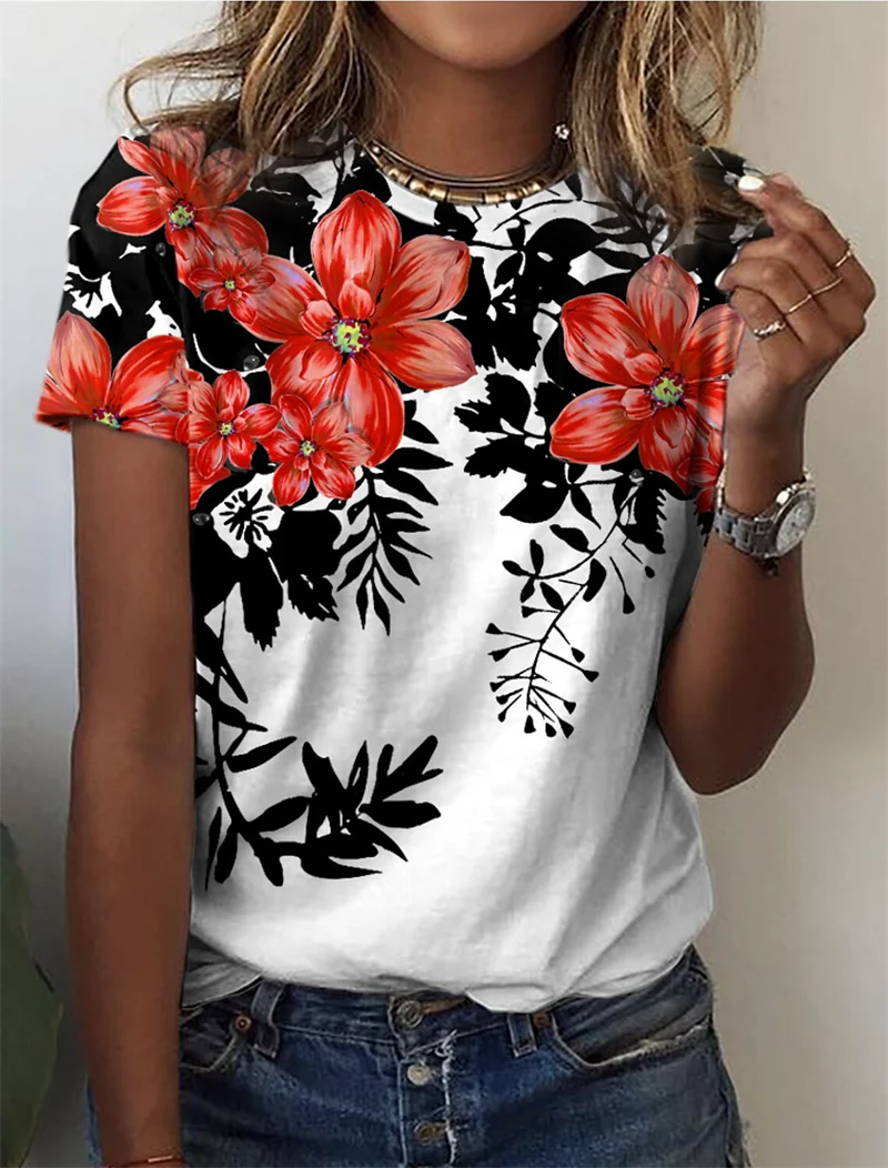 Title 5, Camiseta para mujer con estampado digital 3D, c...